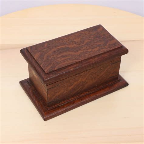 wooden box  hinged lid vintage wood box storage etsy