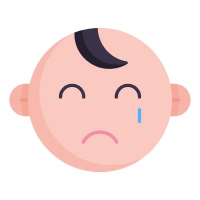 baby crying flat wired lordicon