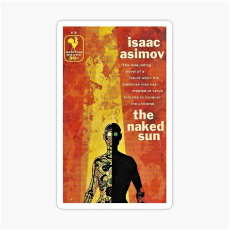 naked sun isaac asimov sticker  sale  thewhitebear redbubble