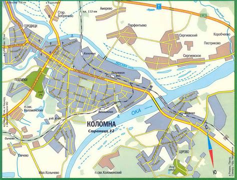 Автомобильная карта Коломны. Карта автодорог города Коломна, Московская ...