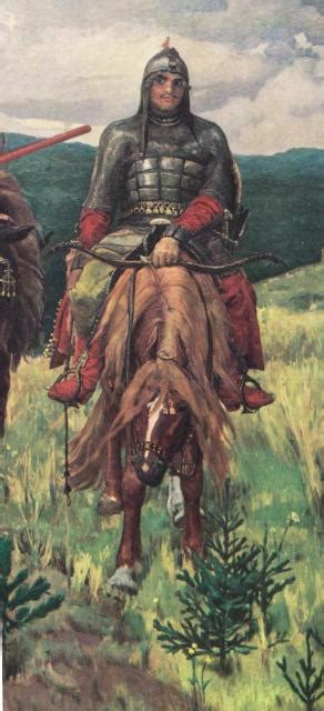 Алёша Попович. Деталь картины "Богатыри"