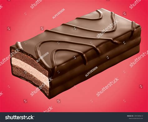 Choco Pie Chocolate Coated Snacks Isolated Stock Illustration ...