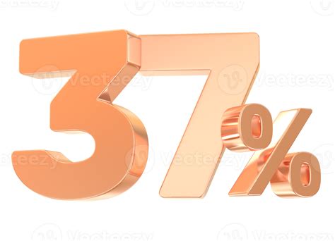 Gold Percent Number 37 27524680 PNG