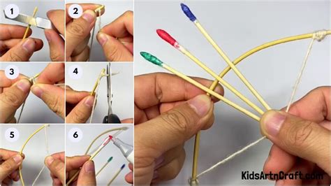 fun   arrow bow craft step  step tutorial  kids kids art