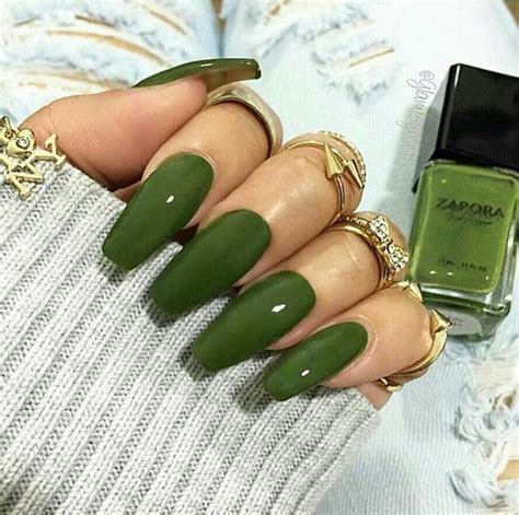 Green Acrylic Nail Art Coffin - Tips Color Short Acrylic Nails