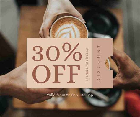 Cafe Discount Coupon Design Templates
