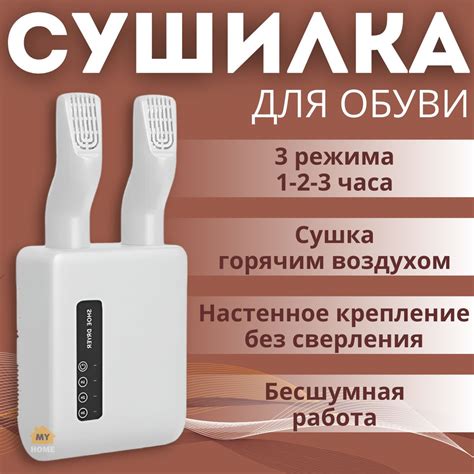 Сушилка для обуви электрическая настенная с таймером белая ...