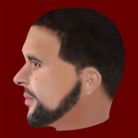 3D model Kyle Walker Head - Low poly head for game Low-poly VR / AR