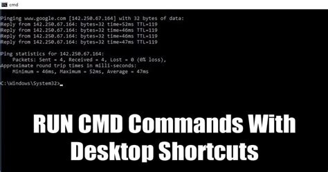 run cmd commands   desktop shortcut  windows