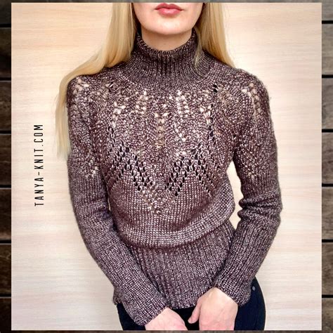 Вязаный женский свитер Ажурный Блеск - Таня Вяжет - Tanya Knit