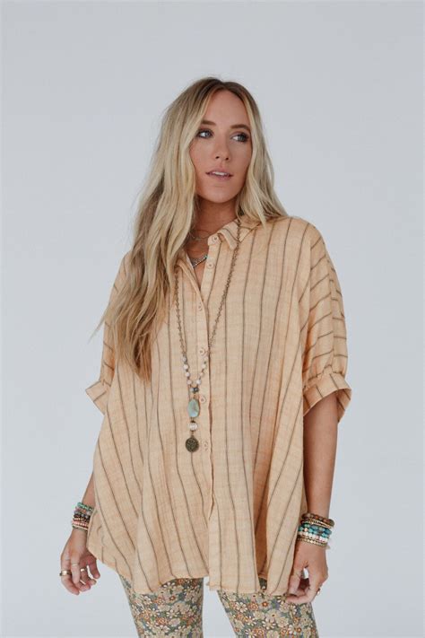 Easy Breeze Striped Top - Melon – Three Bird Nest