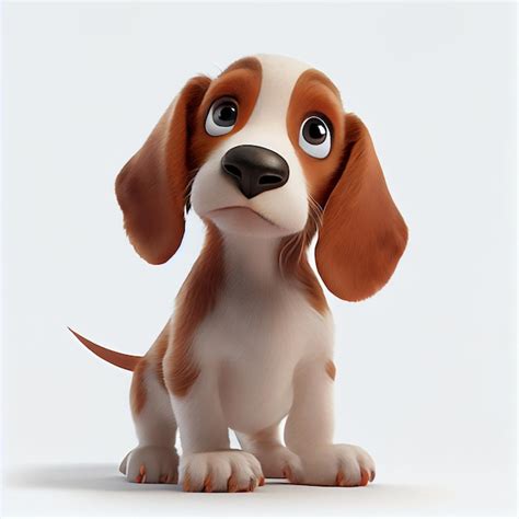 Premium AI Image | A cartoon dog with a big nose and a big nose