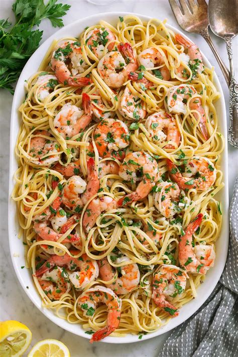 Easy Shrimp Scampi And Linguine Recipe | Deporecipe.co