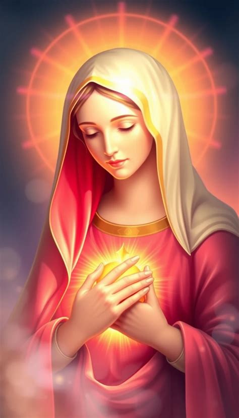 mother mary heart mobile wallpapers wallpapersafari