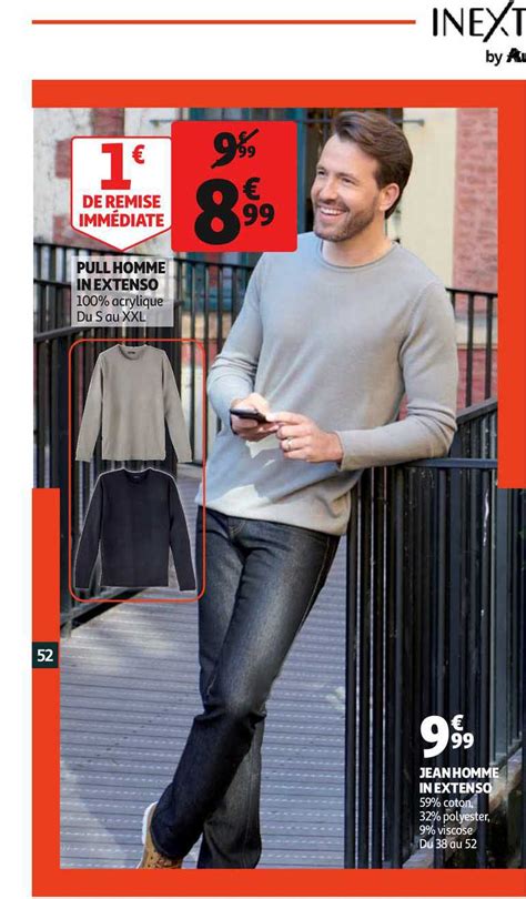 Promo Pull Homme In Extenso Jean Homme In Extenso chez Auchan ...