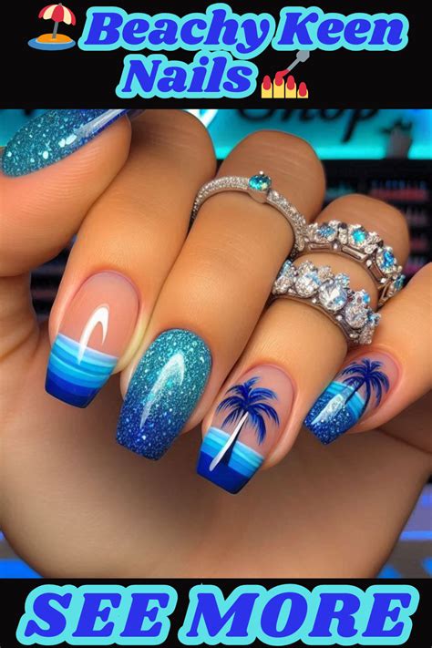 beachy keen nails   cruise nails beach nail designs