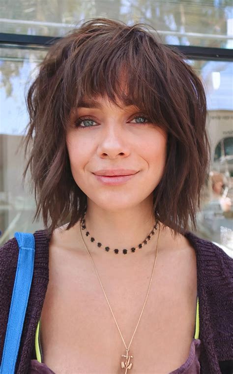 Shaggy Bob Haircut With Bangs