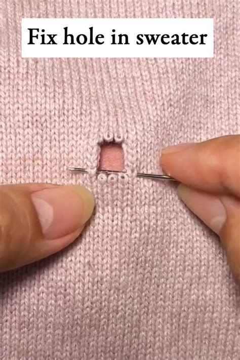 how to fix hole in knit sweater