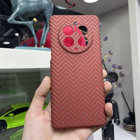 100% натуральный кевлар карбонового покрытия чехол Huawei Mate 50 Pro ...
