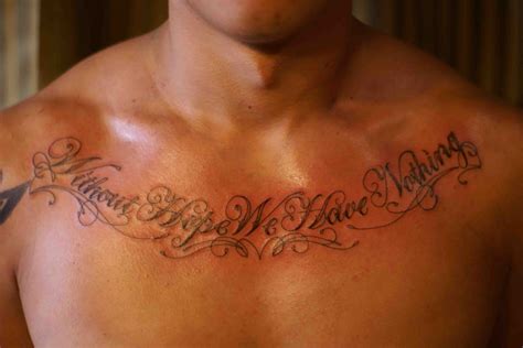 Chest Tattoos Quotes For Men