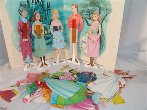 Vintage CINDERELLA Paperdolls Original 1964 Excellent Condition Disney ...