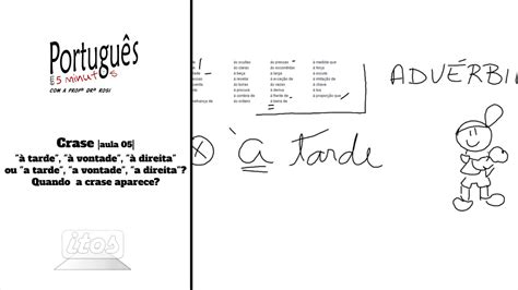 A Tarde Ou Atarde - Crase - aula 05: "à tarde" ou "a tarde"? Quando a crase aparece ...