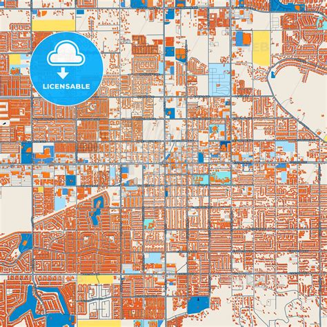 Colorful Hemet Street Map - Digital Download – HEBSTREITS