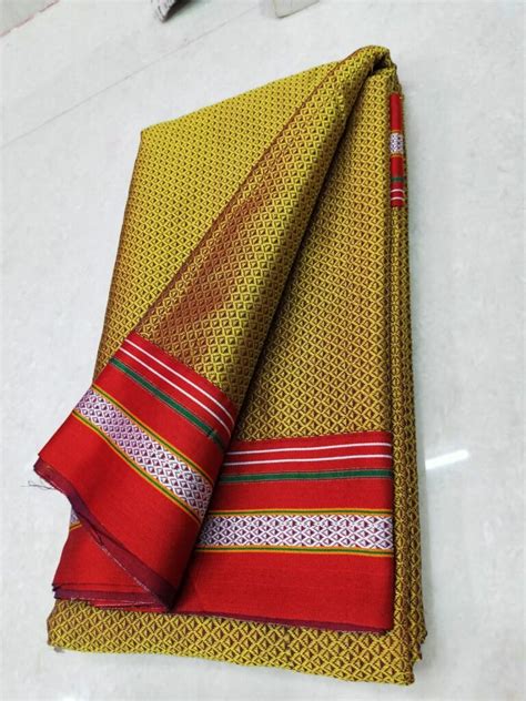 Golden Khan Saree with Red Border - Monastoor- Indian ethnical dress ...