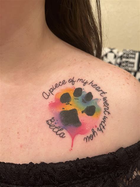 Dog Memorial Tattoos For Girls