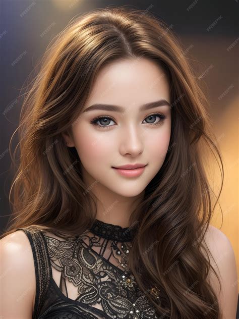 Premium Photo | A modern beautiful photorealistic real face girl ai