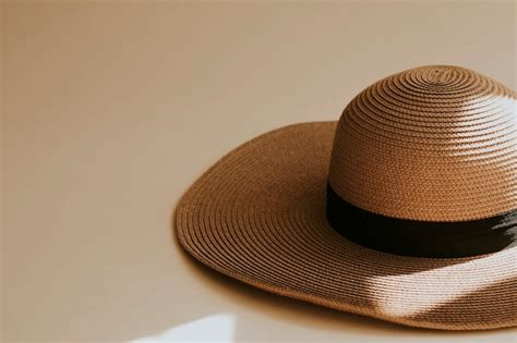photo wide brim straw hat