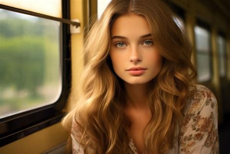 premium photo  woman  long hair   camera