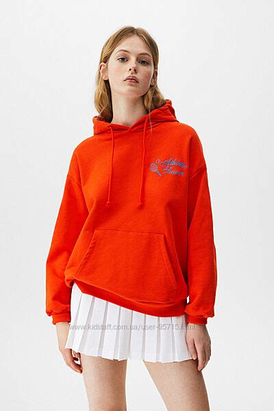 Худи толстовка оверсайз с вишивкой Pull&Bear - S, M - без начеса, 795 ...