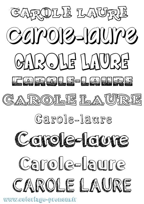 Coloriage du prénom Carole-laure : à Imprimer ou Télécharger facilement
