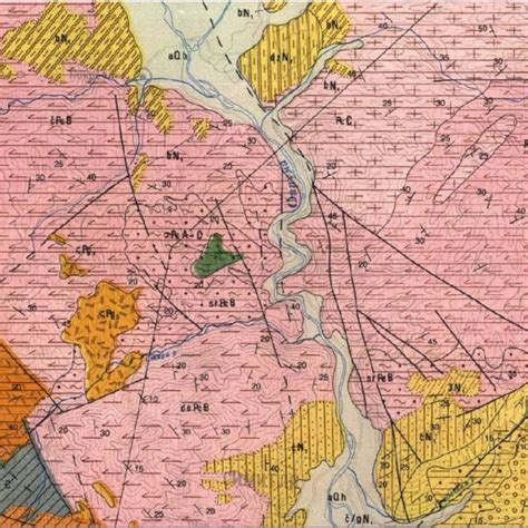Section of geological map of Bulgaria in scale 1:100 000, sheet Razlog ...