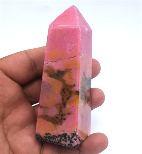pink color  quality rhodonite towers obliques afghan precious