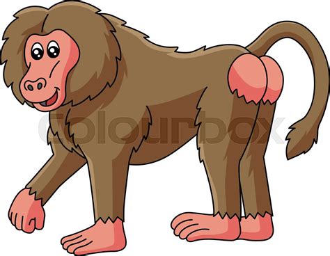 baboon cartoon clipart vector illustration stock vector colourbox