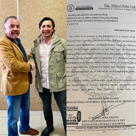 Diputado Sammy Peña forma bancada de Fuerza Por México en Congreso de