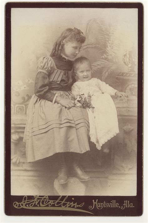Cabinet Card portrait of Helen Keller with Infant (front) | Helen ...