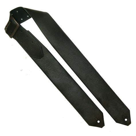 Wide Black Leather Guitar Strap – jerihartstraps