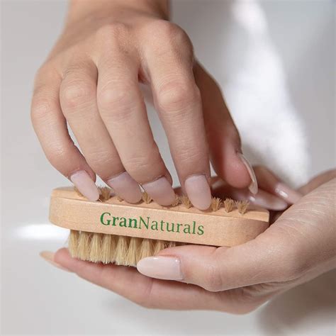GranNaturals Nail Brush - Natural Wooden Hand & Foot Scrubber for