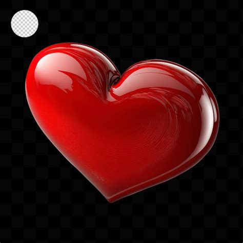 corazon rojo archivo psd premium