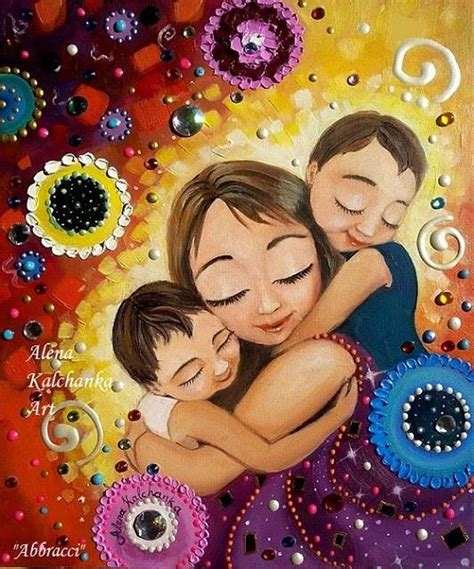 Brothers . Print With Two Children. Maternity Art. Mom With Male