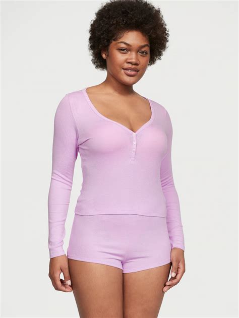 Короткая пижама из модала Victoria's Secret сиреневая