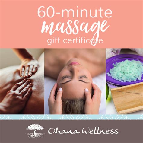 Gift Card – 60 Minute Massage | Ohana Wellness Bethesda