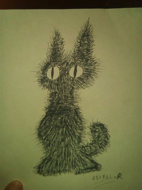 Кот рисованный | Пикабу