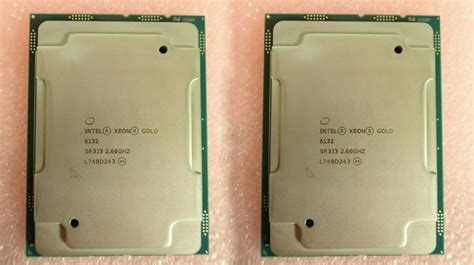 2x Intel Xeon Gold 6132 Fourteen-Core 2 60GHZ Server CPU Processor ...