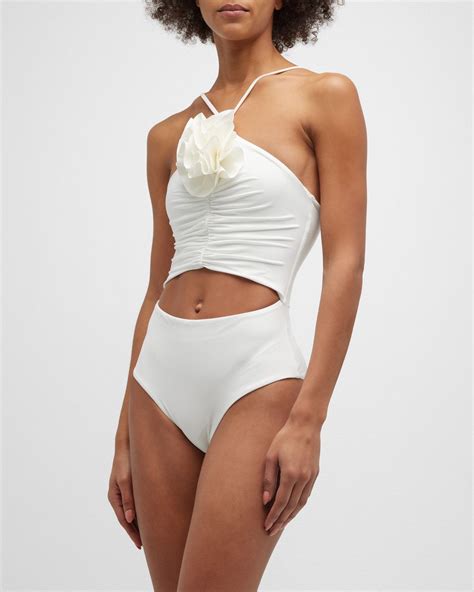 Ruched halter one piece swimsuit – Artofit