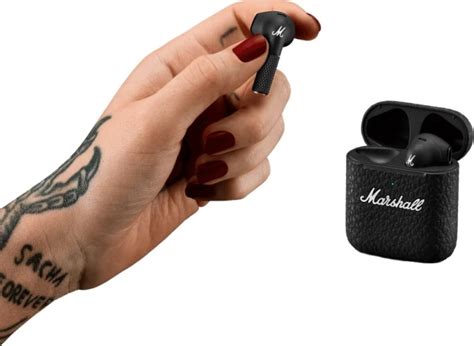 Купить черные беспроводные наушники с микрофоном Marshall Minor 3 в ...