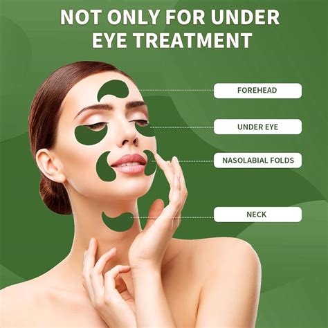 Parches para debajo de los ojos, 70 unidades, parches de té verde para